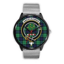 Load image into Gallery viewer, Abercrombie Clans ,Rose Gold Metal Link watch, leather steel watch, tartan watch, tartan watches, clan watch, scotland watch, merry christmas, cyber Monday, halloween, black Friday