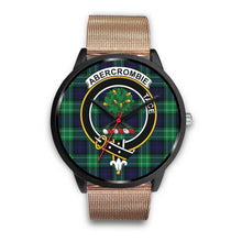 Load image into Gallery viewer, Abercrombie Clans ,Brown Leather watch, leather steel watch, tartan watch, tartan watches, clan watch, scotland watch, merry christmas, cyber Monday, halloween, black Friday