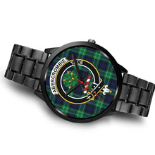 Load image into Gallery viewer, Abercrombie Clans ,Brown Leather watch, leather steel watch, tartan watch, tartan watches, clan watch, scotland watch, merry christmas, cyber Monday, halloween, black Friday