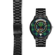 Load image into Gallery viewer, Abercrombie Clans ,Black Leather watch, leather steel watch, tartan watch, tartan watches, clan watch, scotland watch, merry christmas, cyber Monday, halloween, black Friday