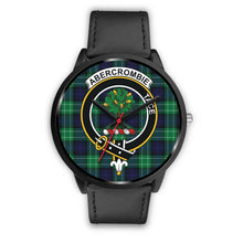 Load image into Gallery viewer, Abercrombie Clans ,Black Metal Mesh watch, leather steel watch, tartan watch, tartan watches, clan watch, scotland watch, merry christmas, cyber Monday, halloween, black Friday