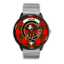 Load image into Gallery viewer, Adair Clans ,Rose Gold Metal Link watch, leather steel watch, tartan watch, tartan watches, clan watch, scotland watch, merry christmas, cyber Monday, halloween, black Friday