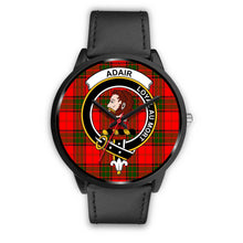 Load image into Gallery viewer, Adair Clans ,Black Metal Mesh watch, leather steel watch, tartan watch, tartan watches, clan watch, scotland watch, merry christmas, cyber Monday, halloween, black Friday