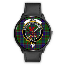 Load image into Gallery viewer, Adam Clans ,Black Metal Mesh watch, leather steel watch, tartan watch, tartan watches, clan watch, scotland watch, merry christmas, cyber Monday, halloween, black Friday