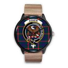 Load image into Gallery viewer, Agnew Modern Clans ,Rose Gold Metal Link watch, leather steel watch, tartan watch, tartan watches, clan watch, scotland watch, merry christmas, cyber Monday, halloween, black Friday