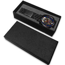 Load image into Gallery viewer, Agnew Modern Clans ,White Leather watch, leather steel watch, tartan watch, tartan watches, clan watch, scotland watch, merry christmas, cyber Monday, halloween, black Friday