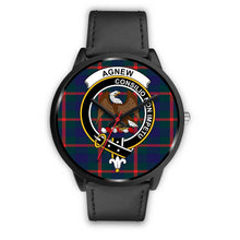 Load image into Gallery viewer, Agnew Modern Clans ,Pink Leather watch, leather steel watch, tartan watch, tartan watches, clan watch, scotland watch, merry christmas, cyber Monday, halloween, black Friday