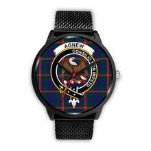 Load image into Gallery viewer, Agnew Modern Clans ,Silver Metal Mesh watch, leather steel watch, tartan watch, tartan watches, clan watch, scotland watch, merry christmas, cyber Monday, halloween, black Friday