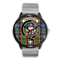 Load image into Gallery viewer, Aikenhead Clans ,Rose Gold Metal Link watch, leather steel watch, tartan watch, tartan watches, clan watch, scotland watch, merry christmas, cyber Monday, halloween, black Friday