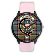 Load image into Gallery viewer, Aikenhead Clans ,Silver Metal Link watch, leather steel watch, tartan watch, tartan watches, clan watch, scotland watch, merry christmas, cyber Monday, halloween, black Friday