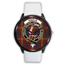 Load image into Gallery viewer, Ainslie Clans ,Silver Metal Mesh watch, leather steel watch, tartan watch, tartan watches, clan watch, scotland watch, merry christmas, cyber Monday, halloween, black Friday