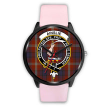 Load image into Gallery viewer, Ainslie Clans ,Silver Metal Link watch, leather steel watch, tartan watch, tartan watches, clan watch, scotland watch, merry christmas, cyber Monday, halloween, black Friday