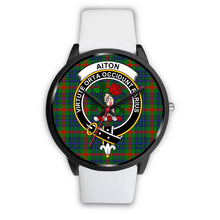 Load image into Gallery viewer, Aiton Clans ,Silver Metal Mesh watch, leather steel watch, tartan watch, tartan watches, clan watch, scotland watch, merry christmas, cyber Monday, halloween, black Friday