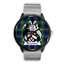 Load image into Gallery viewer, Alexander Clans ,Rose Gold Metal Link watch, leather steel watch, tartan watch, tartan watches, clan watch, scotland watch, merry christmas, cyber Monday, halloween, black Friday