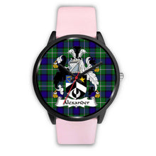 Load image into Gallery viewer, Alexander Clans ,Silver Metal Link watch, leather steel watch, tartan watch, tartan watches, clan watch, scotland watch, merry christmas, cyber Monday, halloween, black Friday