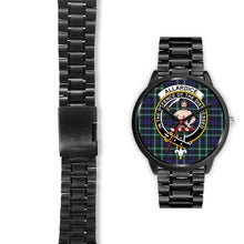 Load image into Gallery viewer, Allardice Clans ,Black Leather watch, leather steel watch, tartan watch, tartan watches, clan watch, scotland watch, merry christmas, cyber Monday, halloween, black Friday