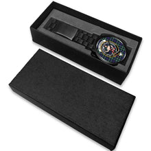 Load image into Gallery viewer, Allardice Clans ,White Leather watch, leather steel watch, tartan watch, tartan watches, clan watch, scotland watch, merry christmas, cyber Monday, halloween, black Friday