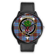 Load image into Gallery viewer, Anderson Modern Clans ,Black Metal Mesh watch, leather steel watch, tartan watch, tartan watches, clan watch, scotland watch, merry christmas, cyber Monday, halloween, black Friday