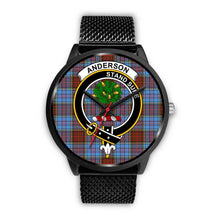 Load image into Gallery viewer, Anderson Modern Clans ,Rose Gold Metal Mesh watch, leather steel watch, tartan watch, tartan watches, clan watch, scotland watch, merry christmas, cyber Monday, halloween, black Friday