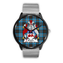 Load image into Gallery viewer, Angus Ancient Clans ,Rose Gold Metal Link watch, leather steel watch, tartan watch, tartan watches, clan watch, scotland watch, merry christmas, cyber Monday, halloween, black Friday