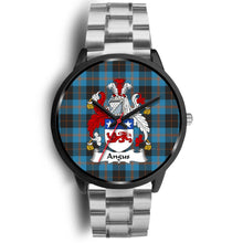 Load image into Gallery viewer, Angus Ancient Clans ,Black Metal Link watch, leather steel watch, tartan watch, tartan watches, clan watch, scotland watch, merry christmas, cyber Monday, halloween, black Friday