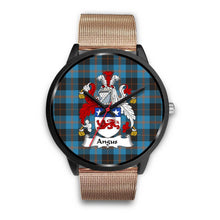 Load image into Gallery viewer, Angus Ancient Clans ,Brown Leather watch, leather steel watch, tartan watch, tartan watches, clan watch, scotland watch, merry christmas, cyber Monday, halloween, black Friday