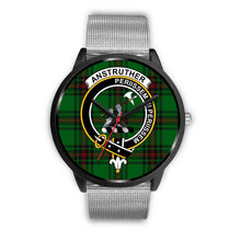 Load image into Gallery viewer, Anstruther Clans ,Rose Gold Metal Link watch, leather steel watch, tartan watch, tartan watches, clan watch, scotland watch, merry christmas, cyber Monday, halloween, black Friday