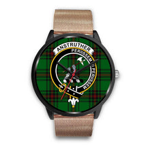 Load image into Gallery viewer, Anstruther Clans ,Brown Leather watch, leather steel watch, tartan watch, tartan watches, clan watch, scotland watch, merry christmas, cyber Monday, halloween, black Friday