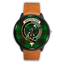 Load image into Gallery viewer, Anstruther Clans ,Pink Leather watch, leather steel watch, tartan watch, tartan watches, clan watch, scotland watch, merry christmas, cyber Monday, halloween, black Friday