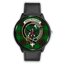 Load image into Gallery viewer, Anstruther Clans ,Black Metal Mesh watch, leather steel watch, tartan watch, tartan watches, clan watch, scotland watch, merry christmas, cyber Monday, halloween, black Friday