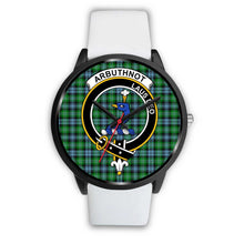 Load image into Gallery viewer, Arbuthnott Clans ,Silver Metal Mesh watch, leather steel watch, tartan watch, tartan watches, clan watch, scotland watch, merry christmas, cyber Monday, halloween, black Friday