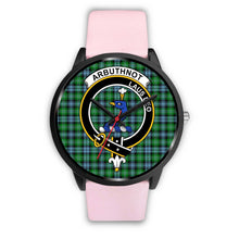 Load image into Gallery viewer, Arbuthnott Clans ,Silver Metal Link watch, leather steel watch, tartan watch, tartan watches, clan watch, scotland watch, merry christmas, cyber Monday, halloween, black Friday