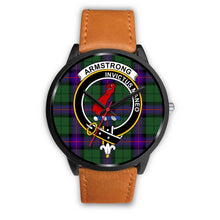 Load image into Gallery viewer, Armstrong Modern Clans ,Pink Leather watch, leather steel watch, tartan watch, tartan watches, clan watch, scotland watch, merry christmas, cyber Monday, halloween, black Friday
