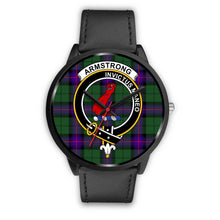Load image into Gallery viewer, Armstrong Modern Clans ,Black Metal Mesh watch, leather steel watch, tartan watch, tartan watches, clan watch, scotland watch, merry christmas, cyber Monday, halloween, black Friday