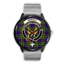 Load image into Gallery viewer, Arnott Clans ,Rose Gold Metal Link watch, leather steel watch, tartan watch, tartan watches, clan watch, scotland watch, merry christmas, cyber Monday, halloween, black Friday
