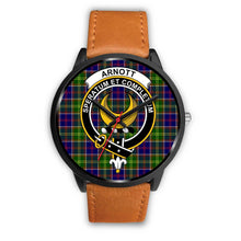 Load image into Gallery viewer, Arnott Clans ,Pink Leather watch, leather steel watch, tartan watch, tartan watches, clan watch, scotland watch, merry christmas, cyber Monday, halloween, black Friday