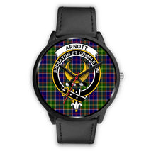Load image into Gallery viewer, Arnott Clans ,Black Metal Mesh watch, leather steel watch, tartan watch, tartan watches, clan watch, scotland watch, merry christmas, cyber Monday, halloween, black Friday
