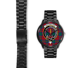 Load image into Gallery viewer, Auchinleck Clans ,Black Leather watch, leather steel watch, tartan watch, tartan watches, clan watch, scotland watch, merry christmas, cyber Monday, halloween, black Friday