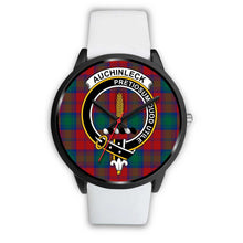 Load image into Gallery viewer, Auchinleck Clans ,Silver Metal Mesh watch, leather steel watch, tartan watch, tartan watches, clan watch, scotland watch, merry christmas, cyber Monday, halloween, black Friday