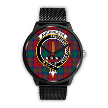 Load image into Gallery viewer, Auchinleck Clans ,Rose Gold Metal Mesh watch, leather steel watch, tartan watch, tartan watches, clan watch, scotland watch, merry christmas, cyber Monday, halloween, black Friday