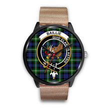 Load image into Gallery viewer, Baillie Modern Clans ,Brown Leather watch, leather steel watch, tartan watch, tartan watches, clan watch, scotland watch, merry christmas, cyber Monday, halloween, black Friday
