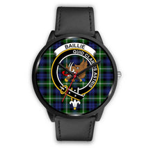 Load image into Gallery viewer, Baillie Modern Clans ,Black Metal Mesh watch, leather steel watch, tartan watch, tartan watches, clan watch, scotland watch, merry christmas, cyber Monday, halloween, black Friday