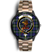 Load image into Gallery viewer, Baird Modern Clans ,Black Leather watch, leather steel watch, tartan watch, tartan watches, clan watch, scotland watch, merry christmas, cyber Monday, halloween, black Friday