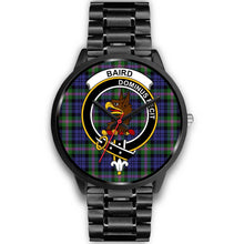 Load image into Gallery viewer, Baird Modern Clans ,Black Metal Link watch, leather steel watch, tartan watch, tartan watches, clan watch, scotland watch, merry christmas, cyber Monday, halloween, black Friday