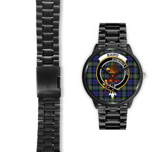 Load image into Gallery viewer, Baird Modern Clans ,Black Leather watch, leather steel watch, tartan watch, tartan watches, clan watch, scotland watch, merry christmas, cyber Monday, halloween, black Friday
