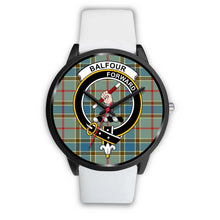 Load image into Gallery viewer, Balfour Blue Clans ,Silver Metal Mesh watch, leather steel watch, tartan watch, tartan watches, clan watch, scotland watch, merry christmas, cyber Monday, halloween, black Friday