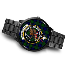 Load image into Gallery viewer, Bannatyne Clans ,Brown Leather watch, leather steel watch, tartan watch, tartan watches, clan watch, scotland watch, merry christmas, cyber Monday, halloween, black Friday