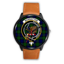 Load image into Gallery viewer, Bannatyne Clans ,Pink Leather watch, leather steel watch, tartan watch, tartan watches, clan watch, scotland watch, merry christmas, cyber Monday, halloween, black Friday