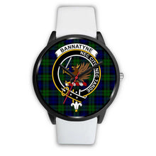 Load image into Gallery viewer, Bannatyne Clans ,Silver Metal Mesh watch, leather steel watch, tartan watch, tartan watches, clan watch, scotland watch, merry christmas, cyber Monday, halloween, black Friday