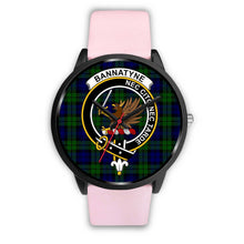 Load image into Gallery viewer, Bannatyne Clans ,Silver Metal Link watch, leather steel watch, tartan watch, tartan watches, clan watch, scotland watch, merry christmas, cyber Monday, halloween, black Friday